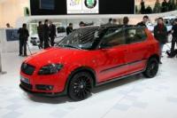 Една Skoda с цвят червен в Женева