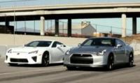 Битката на титаните: Nissan GT-R и Lexus LFA. Видео