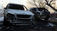 Общо 36 са изгорените автомобили в София. Три от тях - на метри от Полицията